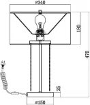 Интерьерная настольная лампа Maytoni Impressive MOD151TL-01G (220V, выключатель, круглые)