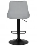 Стул барный DOBRIN JOSEPH BLACK (серый велюр (MJ9-75)) 5021_BlackBase-LM BLACK, цвет сиденья серый (MJ9-75), основания черный