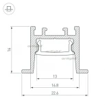 Профиль SL-COMFORT-2316-F-2000 ANOD BLACK (Алюминий) 031769 Arlight SL-COMFORT