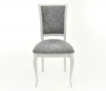 Стул Кабриоль, Белый с патиной серебро, Аврора