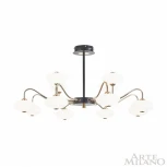 Потолочная люстра на штанге Arte Milano 273908/12 BK/GD (LED, 220V, шарики)