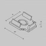 Заглушки для встраиваемого магнитного шинопровода Exility Maytoni Accessories for tracks Exility TRAM034EC-42B