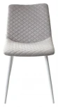 Обеденный стул M-City TINTIN BLUVEL-03 LIGHT GREY / белый каркас