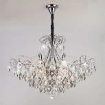 Подвесная люстра Eurosvet Crystal 10080/12 хром / прозрачный хрусталь