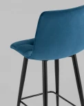 Стул полубарный Stool Group Джанго велюр синий высота сиденья 60 см УТ000035295