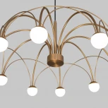 Подвесная люстра Eurosvet Ragno 90030/10 LED золото (220V, на проводе, шарики)