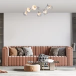 Потолочная люстра на штанге Escada Valley 539/6 6х60Вт E27, металл/стекло, белый/хром (220V, шарики)