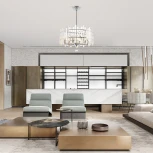 Подвесная люстра хрустальная на штанге Arte Milano Sorrento-2409 372409/6/350/470 CR (220V)