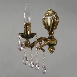 Бра Ambiente by Brizzi Leon 2128/1 PB Tear Drop (220V, хрусталь Asfour, подвески, подсвечник, свеча)