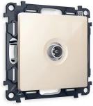 Комплект механизма Ambrella Volt TV розетки оконечной ALFA MA313010 Бежевый глянец 50-870 MHz 1dB QUANT