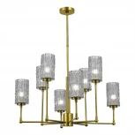 Потолочная люстра на штанге ST Luce Gacciolo SL1240.303.08 Латунь/Дымчатый E27 8*60W (220V)