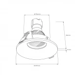 Встраиваемый светильник White RAUMBERG 163711Wh (220V, круглые, IP54)