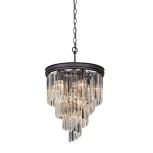 Подвесная люстра Vitaluce V5291-1/6+3+1 (220V, хрусталь, на цепи, круглые)