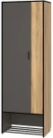 Шкаф Ивару ОЛЬГА-ЛОФТ 3, Дуб Крафт Золотой, Темно Серый