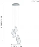 Подвесной светильник ярусный Eglo Amonde 95219 (LED, 220V, на проводе)
