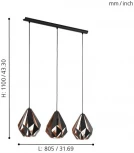 Подвесной светильник Eglo Carlton 1 49991 (220V, на проводе)