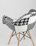 Кресло Stool Group Eames DSW пэчворк черно-белое УТ000002350