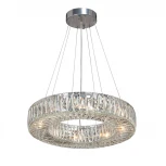 Подвесная люстра Vitaluce V5342-9/8S (220V, хрусталь, на тросе, круглые, кольцо)