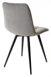 Стул CHILLI-Q светло-серый #26, велюр / черный каркас, 4 шт/ 1 к