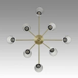 Потолочная люстра на штанге Lumion Doliana 6584/8C бронза/прозрачный, металл/стекло E14 8*40W 220V