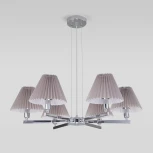 Умная подвесная люстра Eurosvet Peony 60136/6 хром/серый (220V)