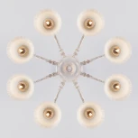 Потолочная люстра на штанге Eurosvet Campina 60107/8 белый с золотом (220V)