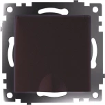 Розетка с заземлением защитной крышкой и шторками (коричневый) Stekker Катрин 49029