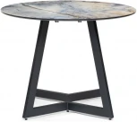 Стеклянный стол Woodville Алингсос 100(140)х100х76 магеллан / черный 532385