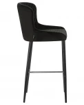 Стул барный CHRISTIAN'75 (черные ножки, черный велюр (V108-77))