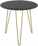 Стол журнальный Калифорния РИД Голд 530 черный мрамор от фабрики Калифорния