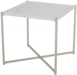Стол журнальный Калифорния Стефан Белый мрамор/титан от фабрики Калифорния