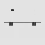 Подвесной светильник Denkirs Orbit DK4061-BK 4xGU10 LED до 15 Вт, черный матовый (220V, на тросе)