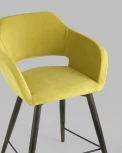 Стул полубарный Stool Group Саймон велюр золотистый УТ000025178