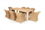 Обеденная группа садовая, цвет соломенный 4SIS Арбаро С ARBC8T-9-SET