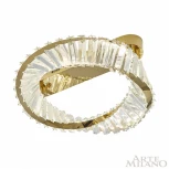 Потолочный светильник круглый Arte Milano Venezia 316223/D400 GD (регулировка яркости, LED, 220V, хрусталь, пульт управления, круглые)