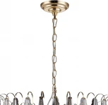 Подвесная большая люстра Stilfort Florin 1021/03/18P (220V, хрусталь, на цепи, круглые)