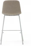 Полубарный стул Zunilda из синели бежевого цвета и стали с матовой белой отделкой La Forma (ex Julia Grup) арт.166659