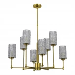 Потолочная люстра на штанге ST Luce Gacciolo SL1240.303.08 Латунь/Дымчатый E27 8*60W (220V)