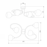 Потолочная люстра на штанге Eurosvet Tulia 30136/4 хром (220V, шарики)