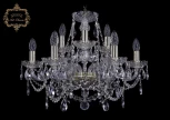Подвесная люстра Art Classic 11.25 11.25.6+3.200.Gd.Sp (220V, хрусталь, на цепи, подсвечник, свеча)