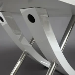 Стол ARNO (mod.EDT-H016) Белый (White) (мдф high gloss, закаленное стекло, металл)