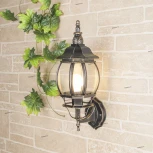 Настенный фонарь уличный Elektrostandard Farola GL 1001U черное золото