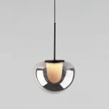 Подвесной светодиодный светильник со стеклянным плафоном Eurosvet Twice 90325/1 черный (220V, на проводе)