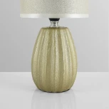 Настольная лампа Lumion Evana 8173/1T золото, керамика/текстиль E14 1*40W 220V (выключатель, круглые)