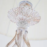 Торшер Eurosvet 01002-01003 01003/1 белый с золотом (220V, круглые, под старину)