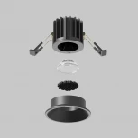 Встраиваемый светильник Maytoni Round DL058-7W4K-B (LED, 220V, круглые)