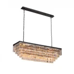 Подвесная люстра каскадная большая Vitaluce V5852-1/30 (220V, хрусталь, на цепи)