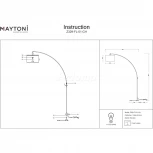 Торшер изогнутый для чтения Maytoni Nevada Z329-FL-01-CH (220V, выключатель)