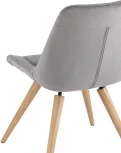 Стул Stool Group Флекс на деревянных ножках велюр серый УТ000035934