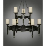 Уличный светильник подвесной Русские фонари Amelia 240-99/brg-10 (220V, ковка, на цепи, подсвечник, свеча)